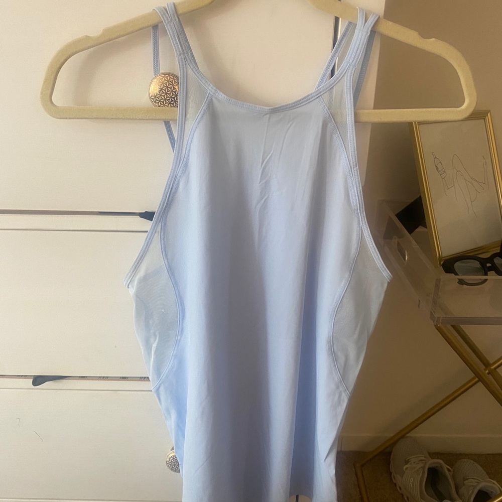 Lululemon blue mesh tank